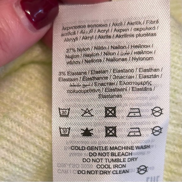 Vero Moda Sweater Short Puff Sleeve Light Green lWomen’s SZ US Medium Soft - Picture 10 of 10